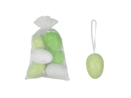 Vajíčka plast 6cm/6ks GRL vrecko