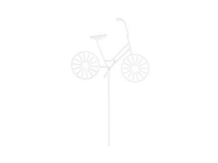 Zápich koleso kov biele 37cm