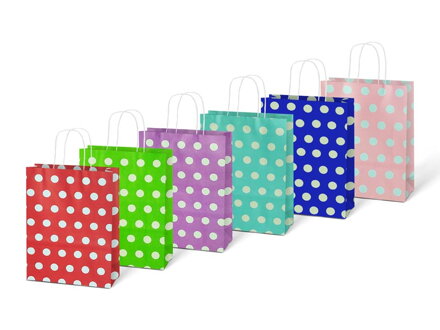 Taška MFP darčeková kraft 150x210x80 bodka mix