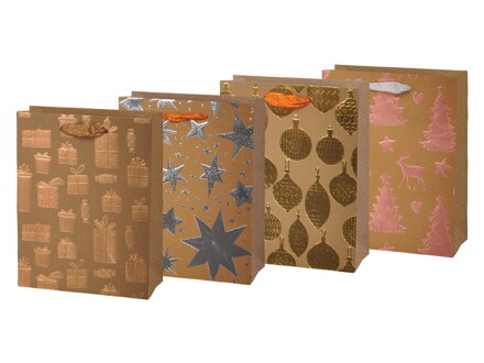 Taška MFP vianočný M LUX KRAFT mix V8 (180x230x100)
