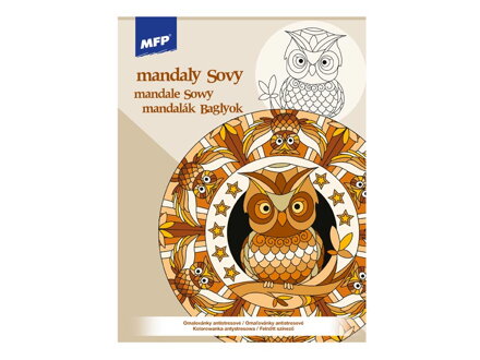 Omaľovánky MFP A4 antistresové Mandaly Sovy 210x276mm/32s