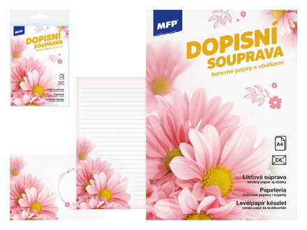 Listový papier farebný LUX 5+10 (kvety)