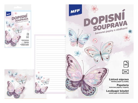 Listový papier farebný LUX 5+10 (motýle)