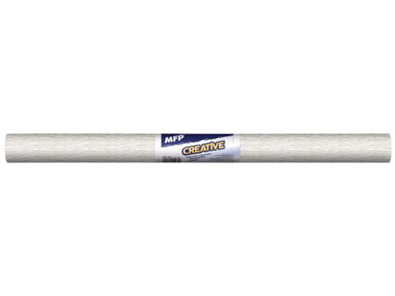 Krepový papier roľa 50x200cm perleťový biely