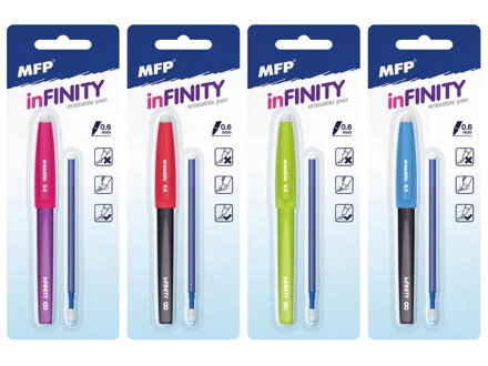 Pero gumovacie Infinity + náplň 0,6 modré blister