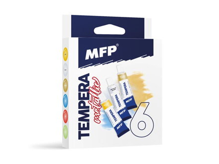 Farba temperová set 6ks 12ml METAL