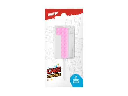 Dortová sviečka MFP blok č. 1 ružová