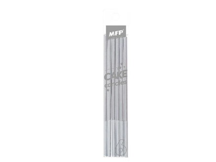 Tortové sviečky MFP 6ks 14cm striebornej