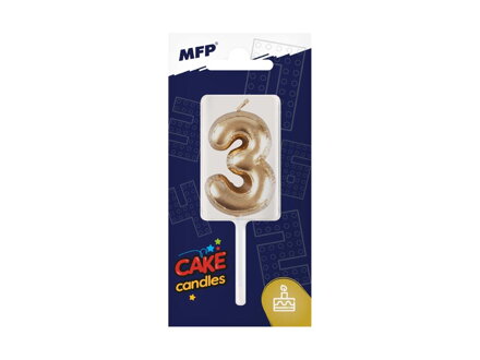 Dortová sviečka MFP balónik č. 3 zlatá