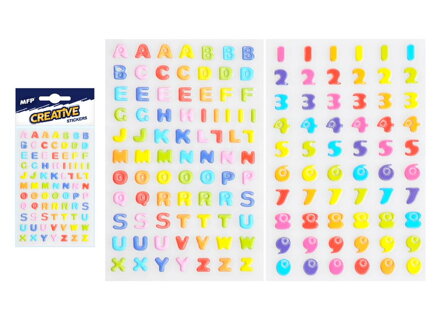 Samolepka písmena + čísla mix 80x120mm