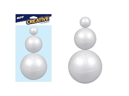 Guľa set 6, 8, 10cm/3ks hladká