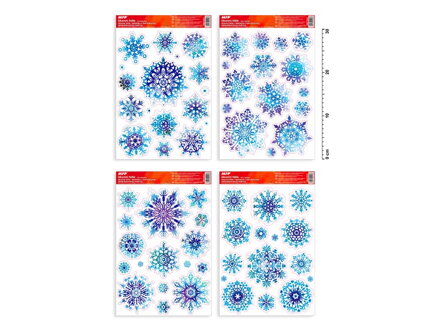Okenná fólia Vianoce glitr VA008 20x30cm