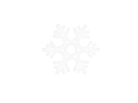 Dekorácia vločky 12ks biele drevo 4cm