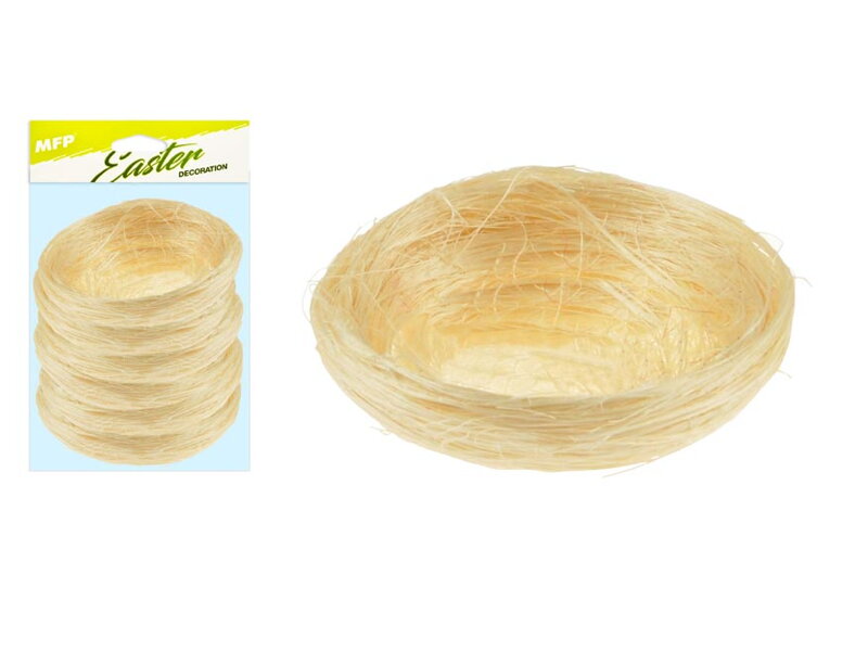 Hniezdo sisal 7cm 6ks - natur