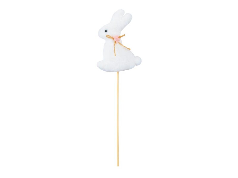 Zápich Zajac plyš 31cm biely