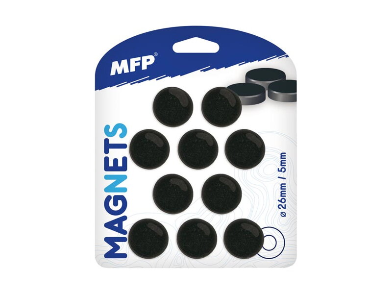 Magnet guľatý 26mm blister 10ks