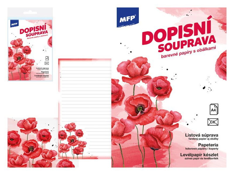 Listový papier farebný LUX 5+10 (Kvety)