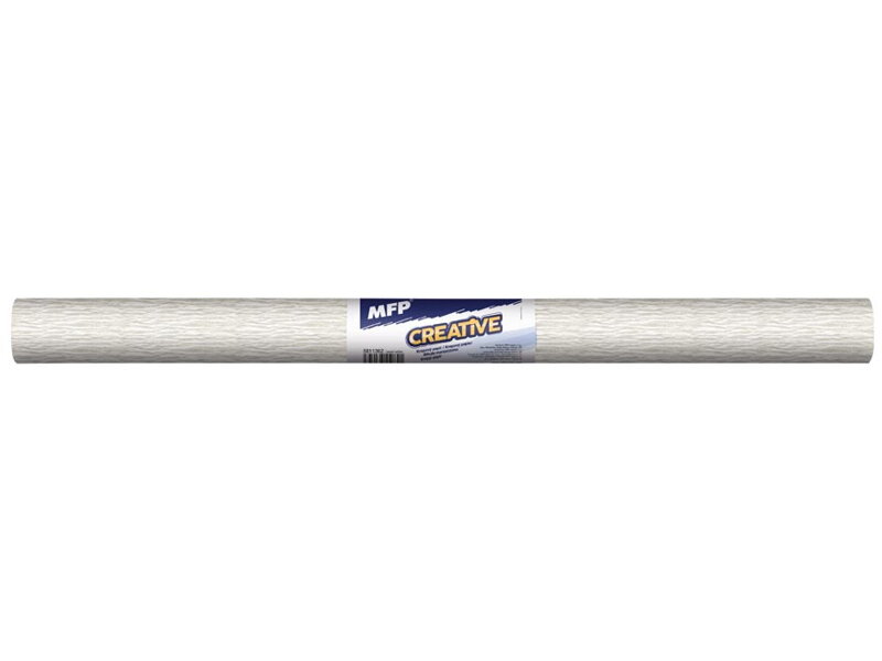 Krepový papier roľa 50x200cm perleťový biely