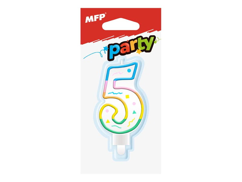 Dortová sviečka MFP č. 5 írisová Dortová sviečka MFP č. 5 írisová
