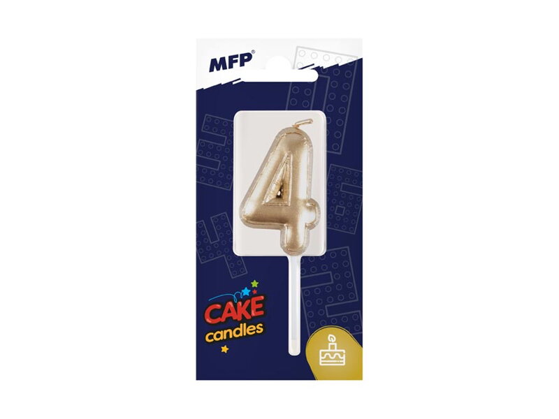 Dortová sviečka MFP balónik č. 4 zlatá