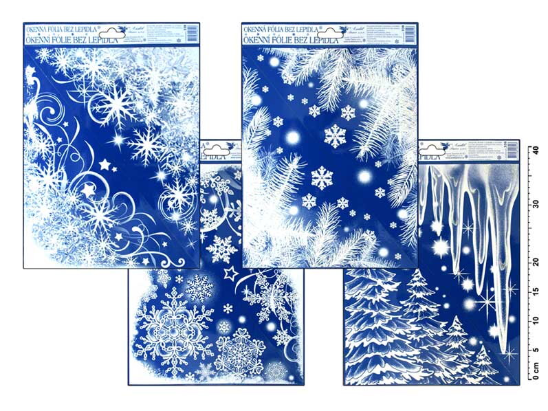 Fólia 339 rožnica zamrzlá s dúhovými glitry cencúle,les,konáre 42x30cm Fólia 339 rožnica zamrzlá s dúhovými glitry cencúle,les,konáre 42x30cm
