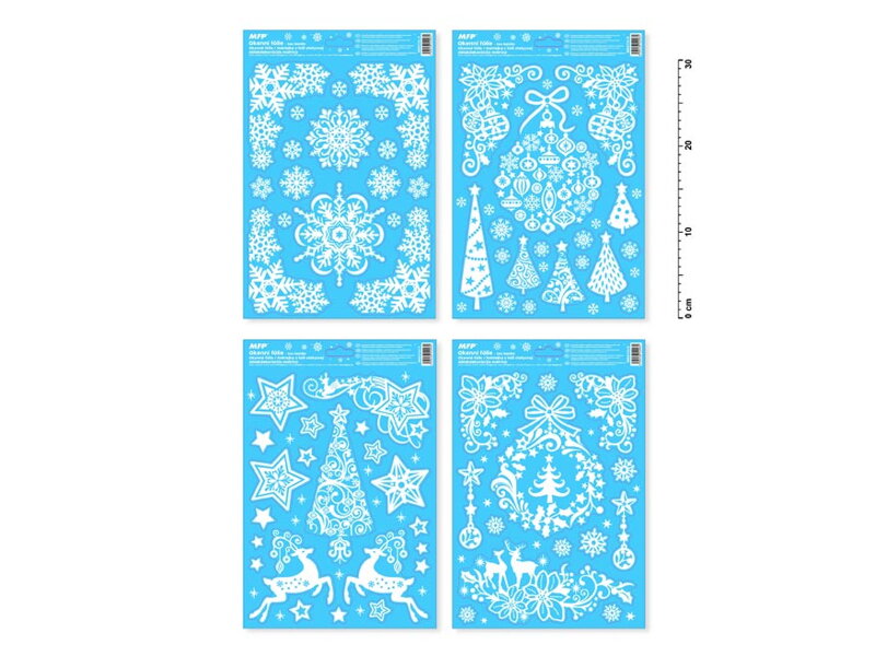 Okenná fólia Vianoce glitr VA003 20x30cm